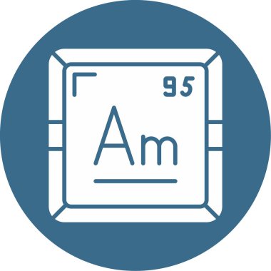 Americium icon. Linear Style Design. Vector illustration  clipart