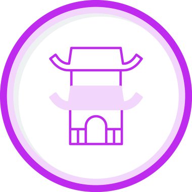 Dojo binası simgesi, vektör illüstrasyonu basit tasarım