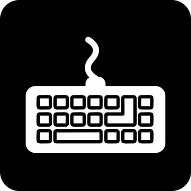 Klavye web simgesinin vektör illüstrasyonu