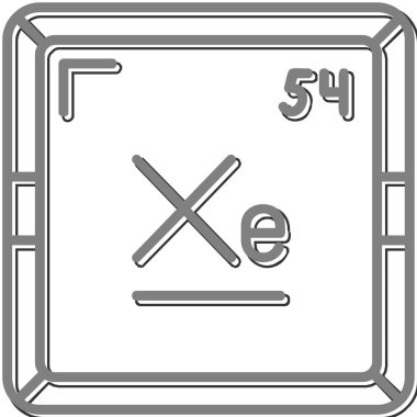 Xenon modern simgesinin vektör çizimi                      