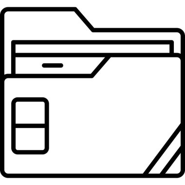 klasör web simgesi, vektör çizim