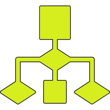 Akış Çizelgesi simgesi, vektör illüstrasyonu             