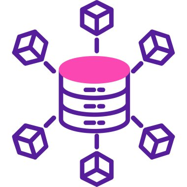 Büyük Veri vektör simgesi, basit illüstrasyon                  