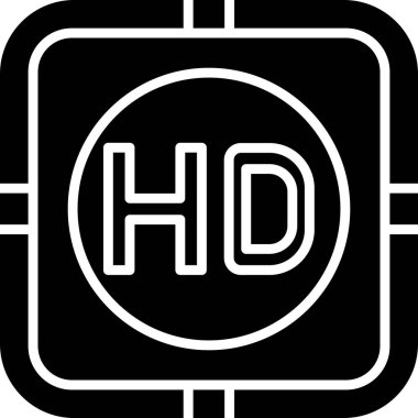 Hd web simgesi vektör illüstrasyonu