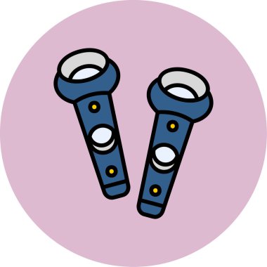 VR kontrolörleri. Web simgesi basit illüstrasyon