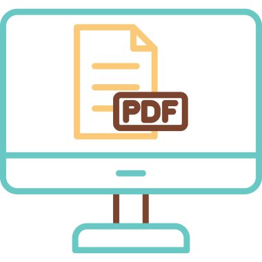 pdf simgesi vektör illüstrasyonunu indir