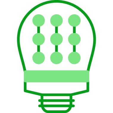 Ampul simgesi, vektör illüstrasyonu. Öncü Işık     