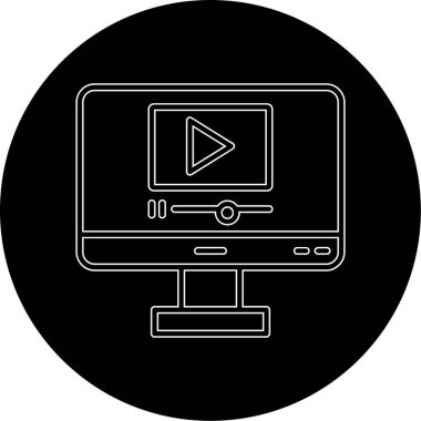 video oynatıcı simgesi, vektör illüstrasyonu basit tasarım