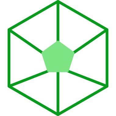 soyut ikosahedron şekli ağ simgesi