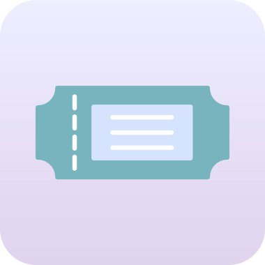 Bilet web simgesi, vektör çizim