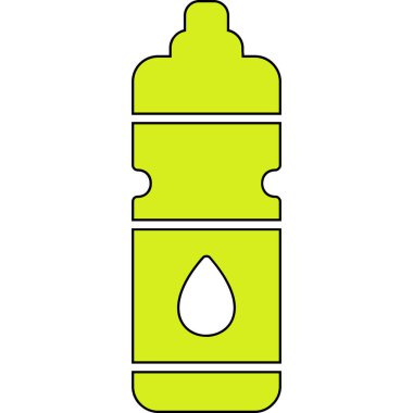 Su şişesi. Web simgesi basit illüstrasyon