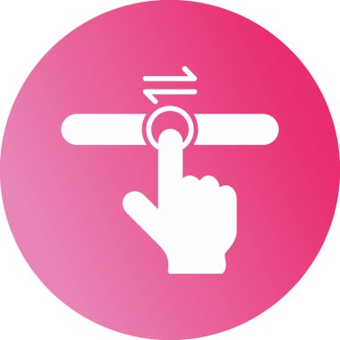 İnsan eliyle basma düğmesinin vektör illüstrasyonu 