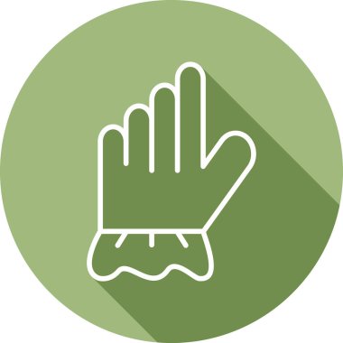 Eldiven simgesi, vektör illüstrasyonu basit tasarım