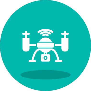 Drone simgesi vektör illüstrasyon tasarımı