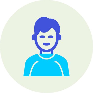 İnsan avatar web simgesi basit illüstrasyon 