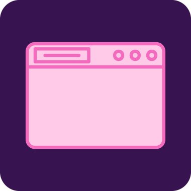 Tarayıcı. Web simgesi vektör illüstrasyonu