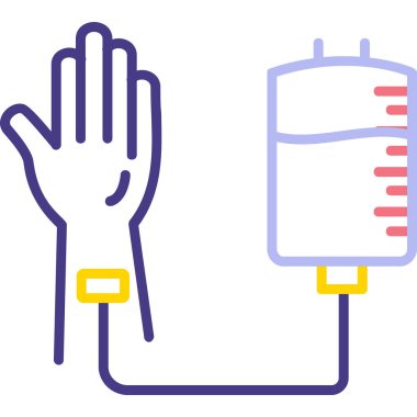 Kan Bağışı Web simgesi, vektör illüstrasyonu 