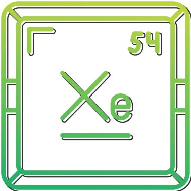 Xenon modern simgesinin vektör çizimi                      