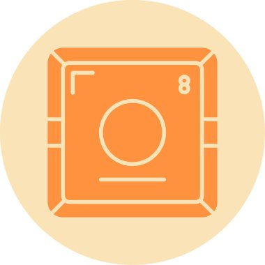 Oxygen modern simgesinin vektör çizimi                      