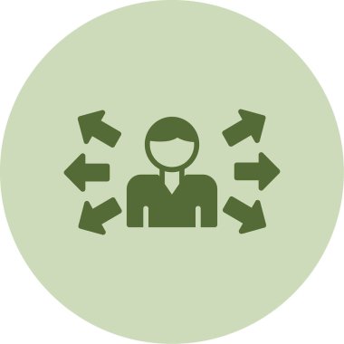 Çoklu görev ağ simgesi, vektör illüstrasyonu 