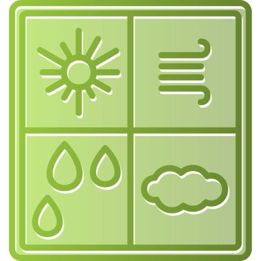 Meteoroloji ikonu ana hatları. vektör illüstrasyonu 