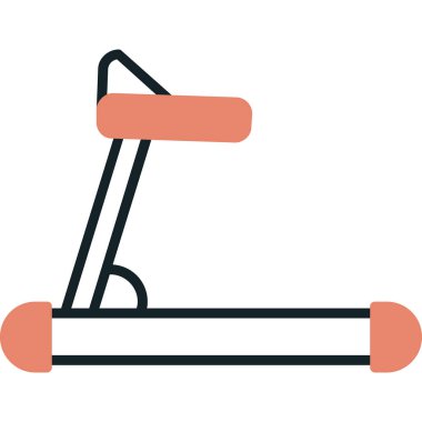 koşu bandı web simgesi, vektör çizim 