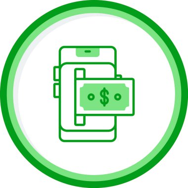 Çevrimiçi Bankacılık simgesinin vektör illüstrasyonu 