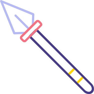 Mızrak simgesi vektör illüstrasyonu