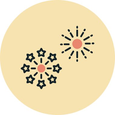 Vektör illüstrasyonu, simge Havai fişek ögesi 