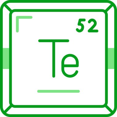 vector illustration of Tellurium modern icon                       clipart