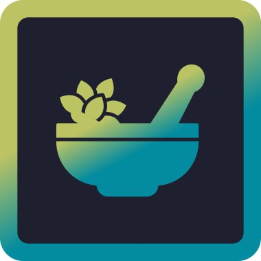 Havan ve tokmak simgeleri, web basit illüstrasyon