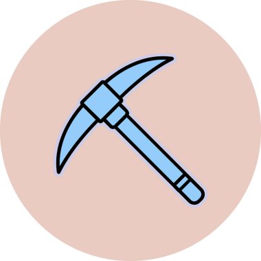 Kazma ağ simgesi, vektör illüstrasyonu                              