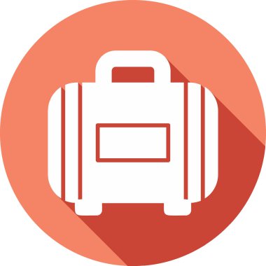 Bavul web simgesi, vektör çizim