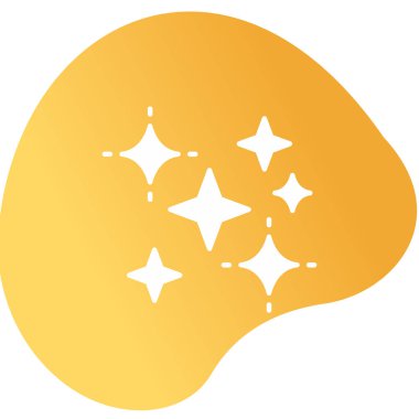 Parıldayan yıldızlar simgesi, vektör illüstrasyonu 