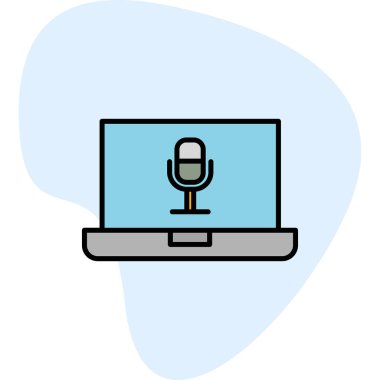 dizüstü bilgisayar simgesi, vektör illüstrasyonu basit tasarım