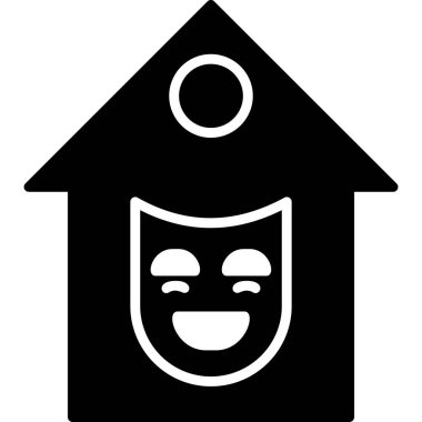 Tiyatro Web simgesi, vektör illüstrasyonu