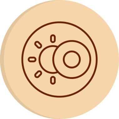 Karanlık mod. Web simgesi basit illüstrasyon