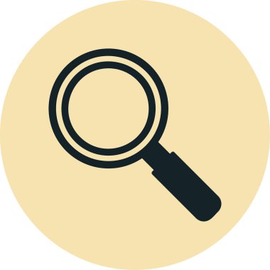 Büyütme cam simgesi, vektör illüstrasyonu 