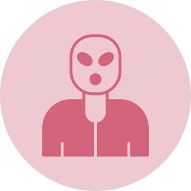 Kötü Kişi web simgesi, vektör illüstrasyonu