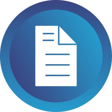 belge dosya simgesi vektör illüstrasyonu 