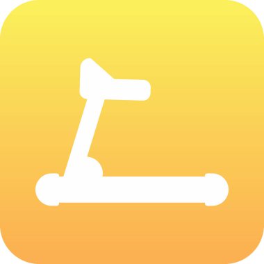 koşu bandı web simgesi, vektör çizim 