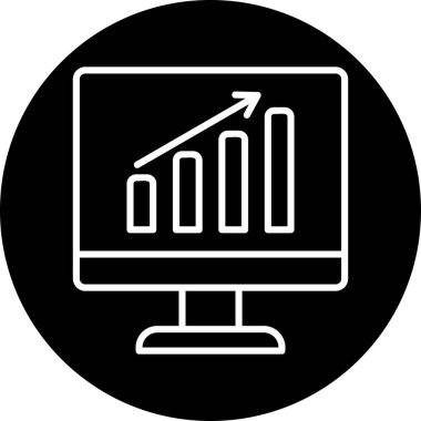 Analytics icon, vector illustration simple design