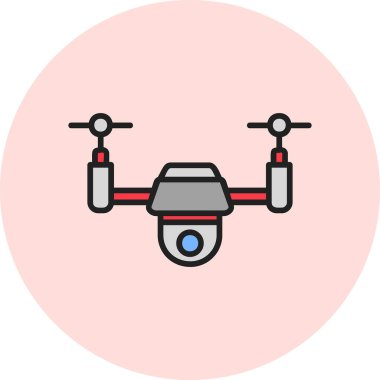 Drone simgesi vektör illüstrasyon tasarımı