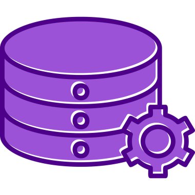 veritabanı. Web simgesi basit illüstrasyon 