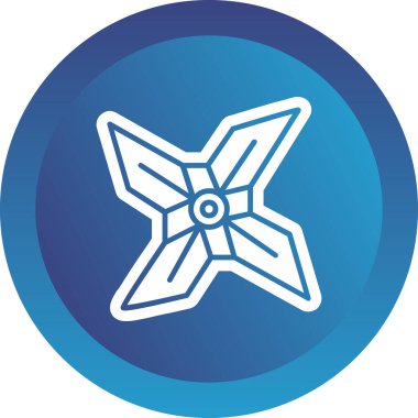 Shuriken simgesinin vektör illüstrasyonu          