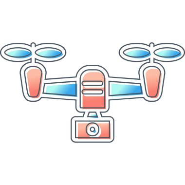 5g Drone simgesi, vektör illüstrasyonu, basit tasarım