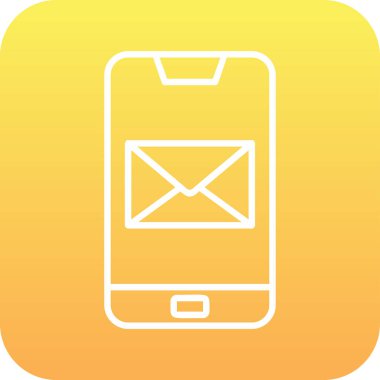 Telefon mesajı simge vektör çizim