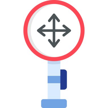 Modern Kesişme simgesinin vektör illüstrasyonu             