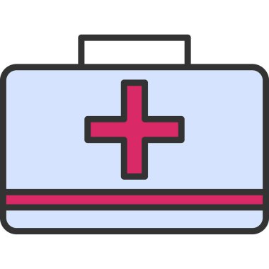 İlk yardım çantası vektör çizim 