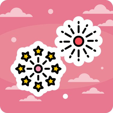 Vektör illüstrasyonu, simge Havai fişek ögesi 